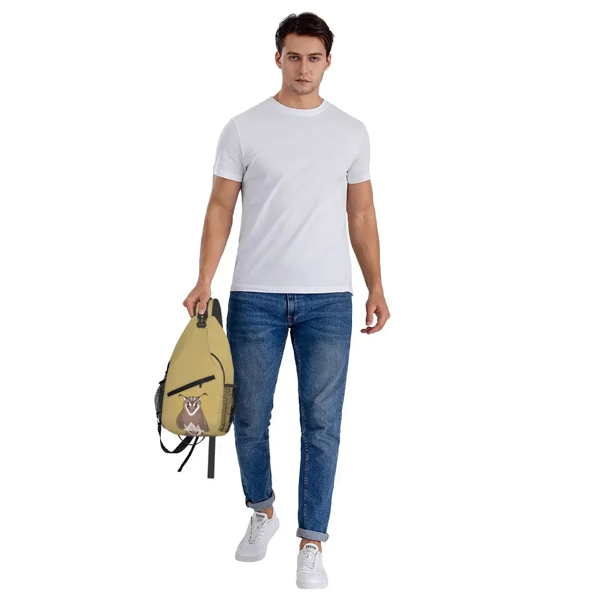كبير Floppa Gosha Karr AAA حقيبة صدر للرجال الرجال الرافعة Crossbody على ظهره حقيبة صدر للرجال السفر المشي لمسافات طويلة Daypack حقيبة كتف