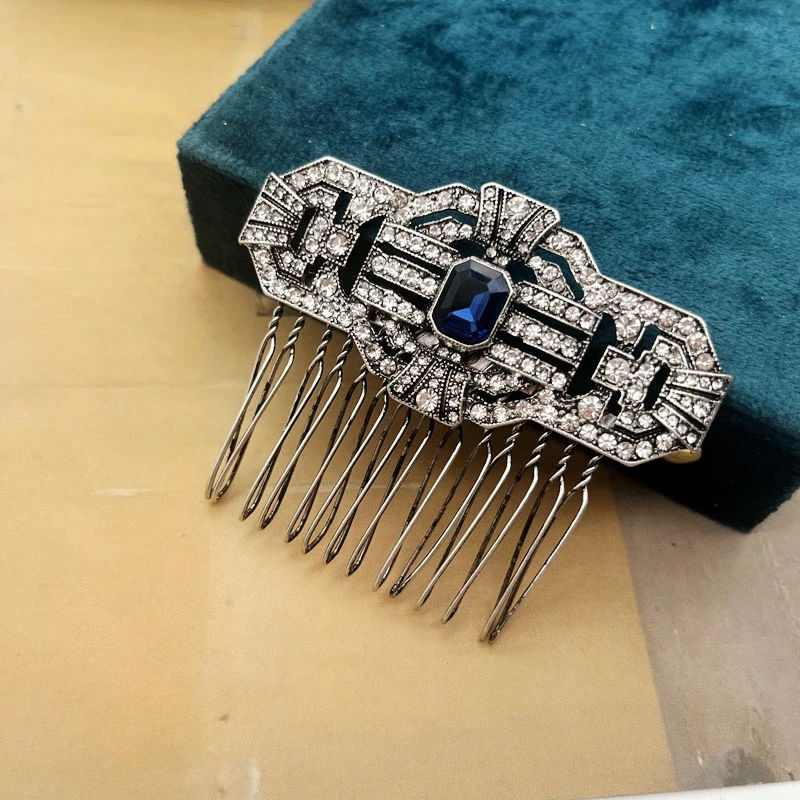 Blue Rhinestone Brooches Vintage Combo Trendy Fashion Jewelry For Women