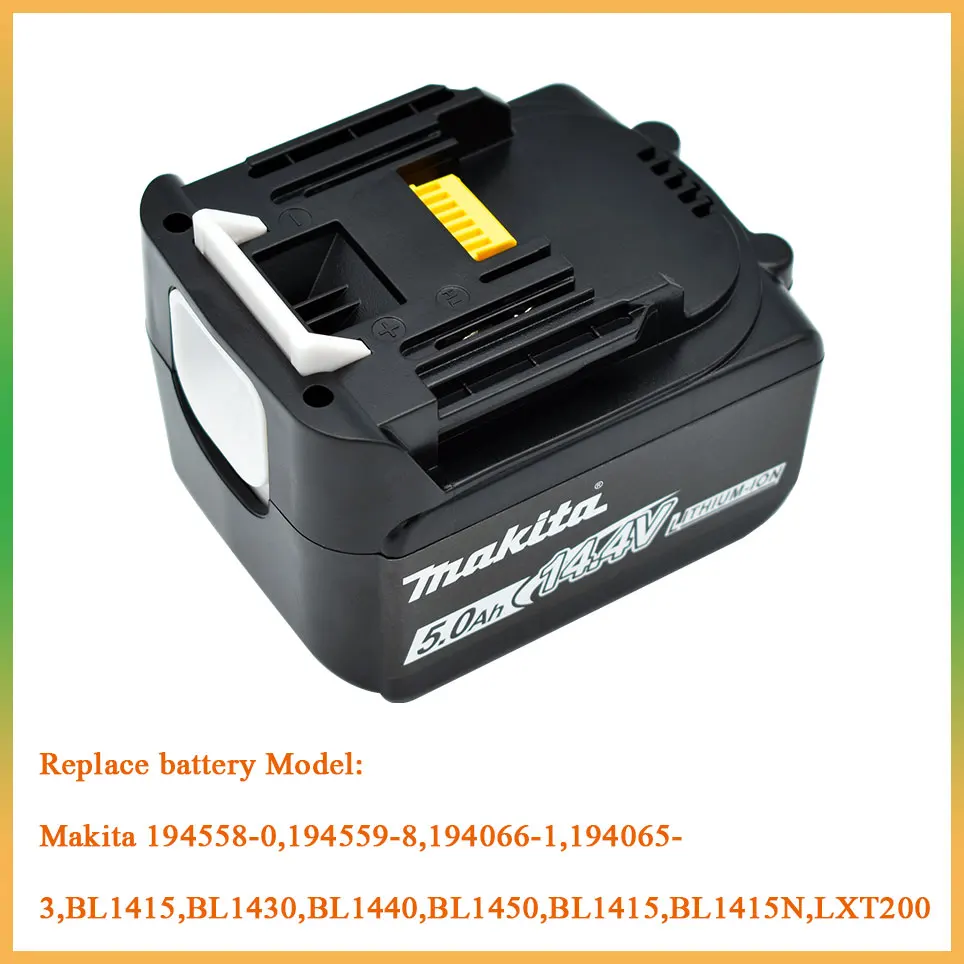 14.4V Makita 5000mAh BL1430 BL1415 BL1440 196875-4 194558-0 195444-8 5.0Ah 14.4V Makita rechargeable battery for LED indicator