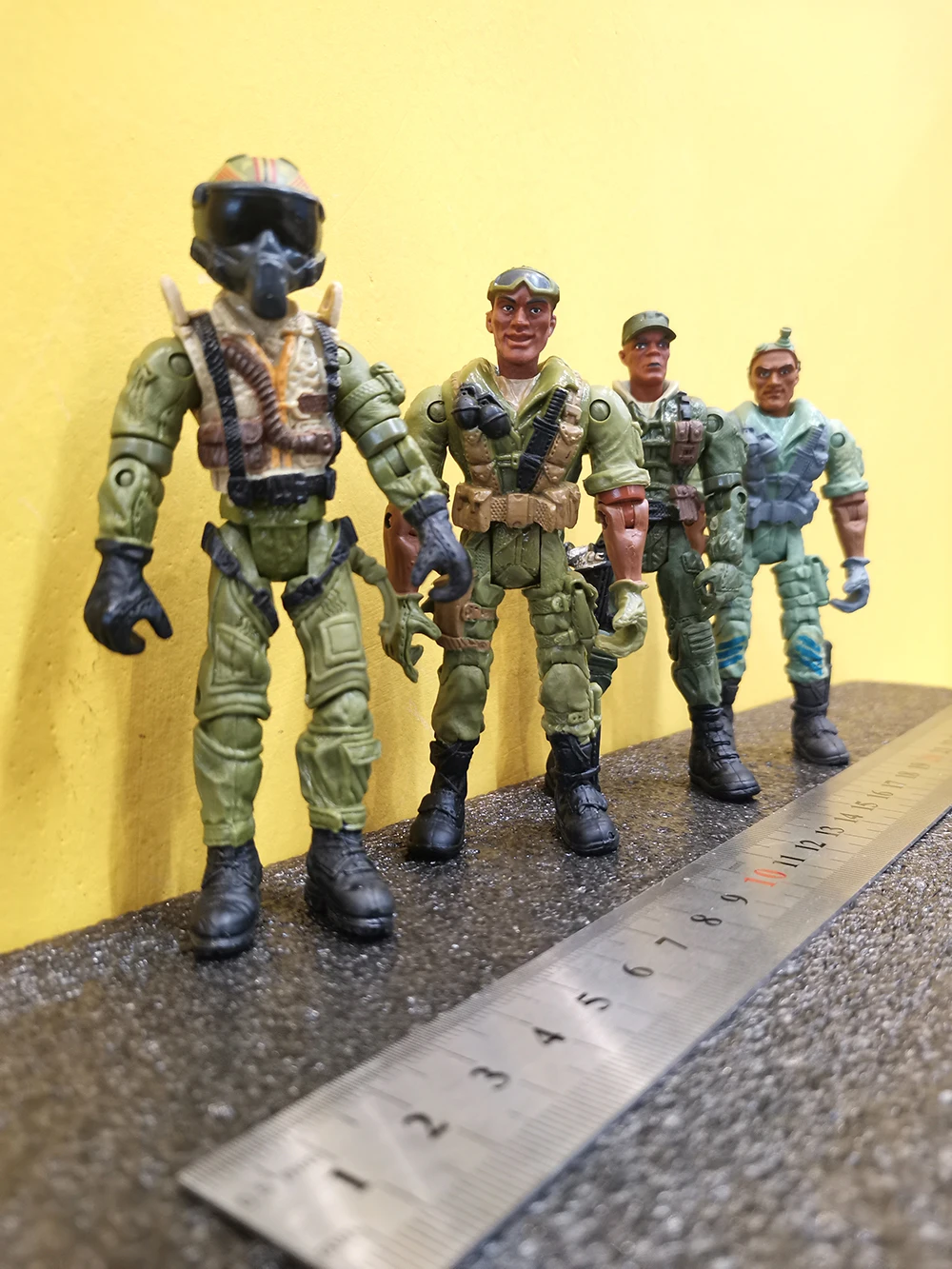 ViiKONDO 1/18 Lanard Corps Elite 3.75'' Gi Joe Action Figure Special Force Figurine Warrior SWAT Doll Flexible Joint 4PCS Team A