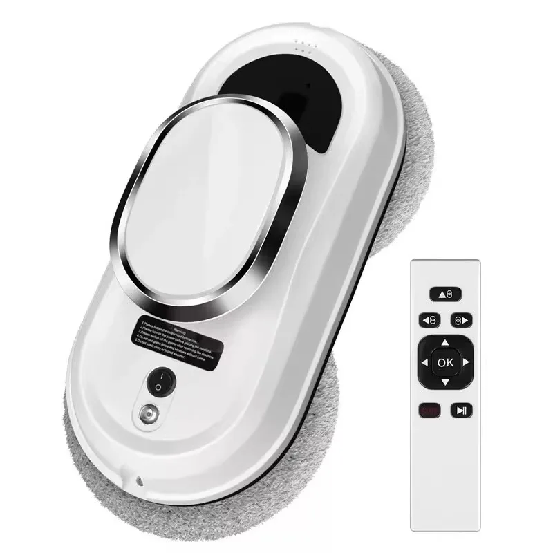 Double Brush Electric Window Robot Cleaner with Remote Control Outdoor Use Automatic Wet & Dry Cleaning 4m Power Line