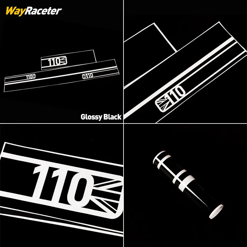 3 Pcs/Set Door Side Stripes Sticker Union Jack Hood Bonnet Decal For Land Rover Defender L663 110 2025 2024 2023 2020 Accessorie