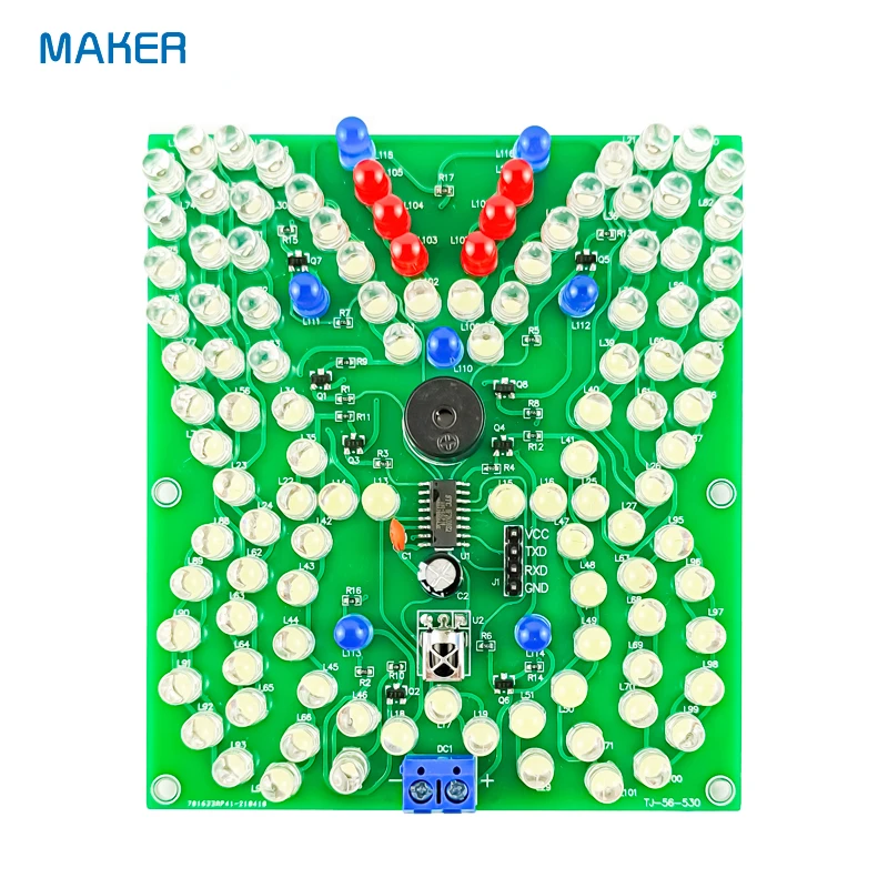 Remote Control Music Butterfly Light DIY Electronic Kit C51 Microcontroller Acousto-optic LED Light Welding Practice Products