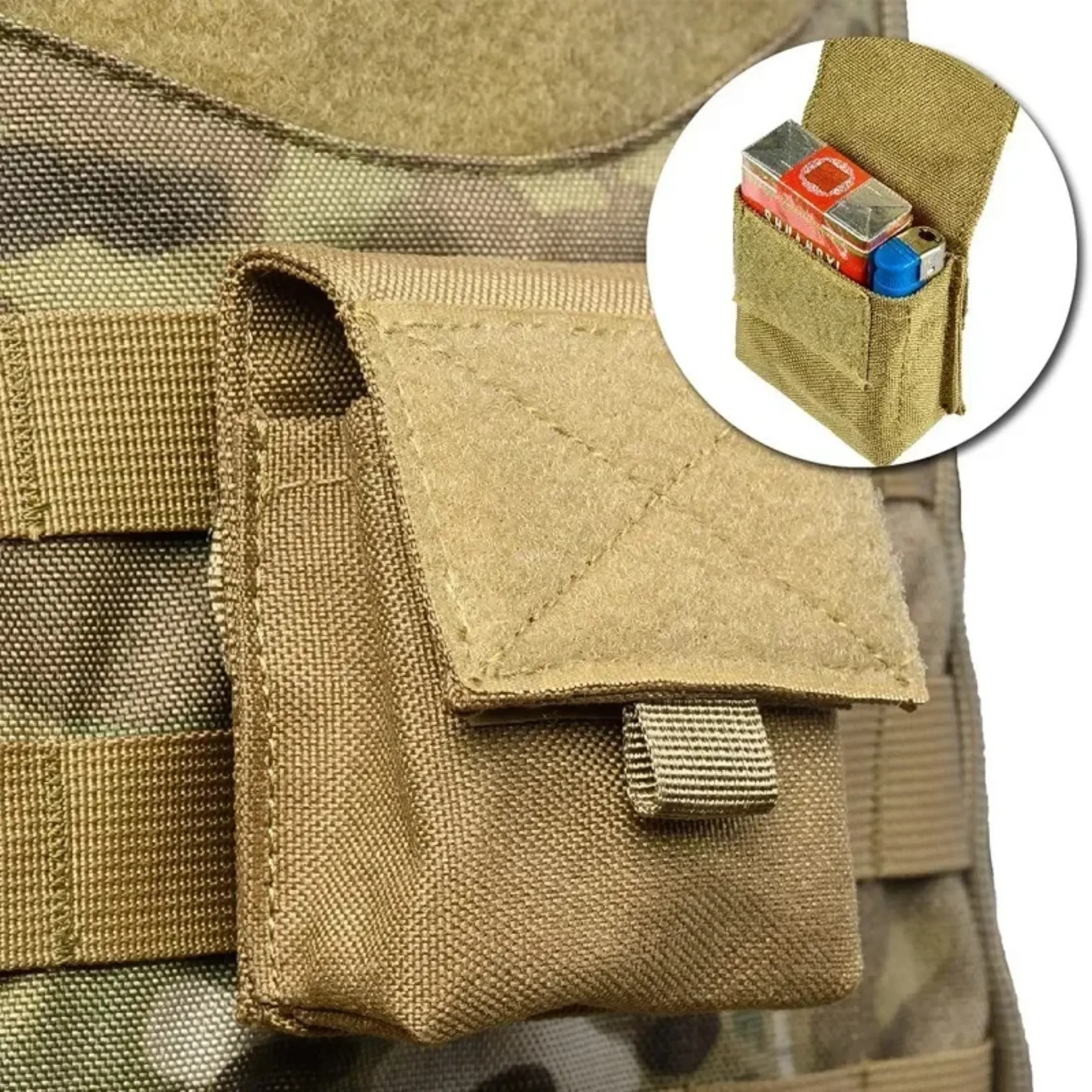 Tactical Cigarette Holder Case Bag Molle Utility EDC Gadget Gear Bag Waist Belt Pouch Small Essentials Organizer Bag