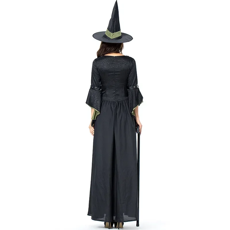 Fantasia Women Witch Costume Cosplay Halloween Purim Theatre Costumes A Line Long Bandage Dress