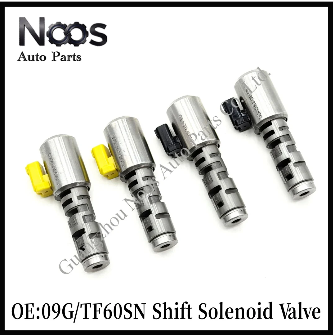 09G TF60SN TF-60SN Automatic Transmission Small Valve Shift Solenoid Valve 4-Piece Set for Volkswagen, Seat, and Skoda