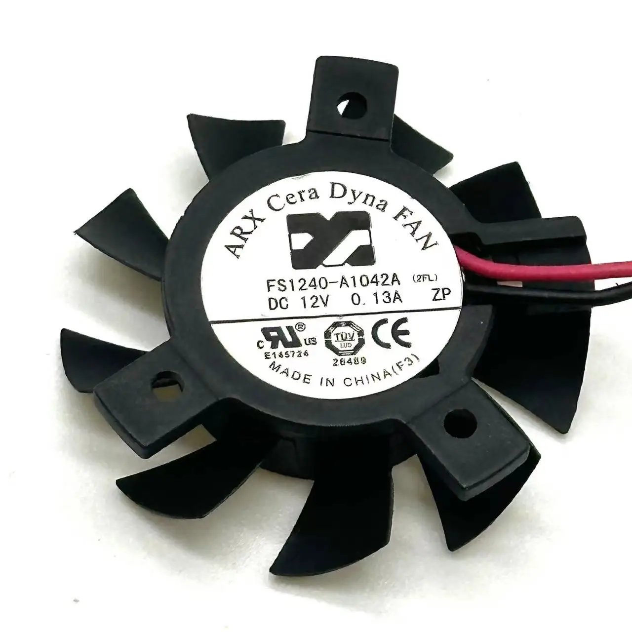 

ARX FS1240-A1042A DC 12V 0.13A Dia. 36mm C.T.C 26x26x20mm 2-Wire Graphics Cooling Fan