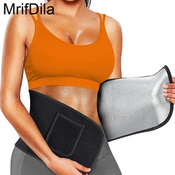 MrifDila Adjustable Sauna Belt With Pocket High Stretchy Silver Fabric Sweating Waist Trainer Slimming Belly Weight Loss Belts