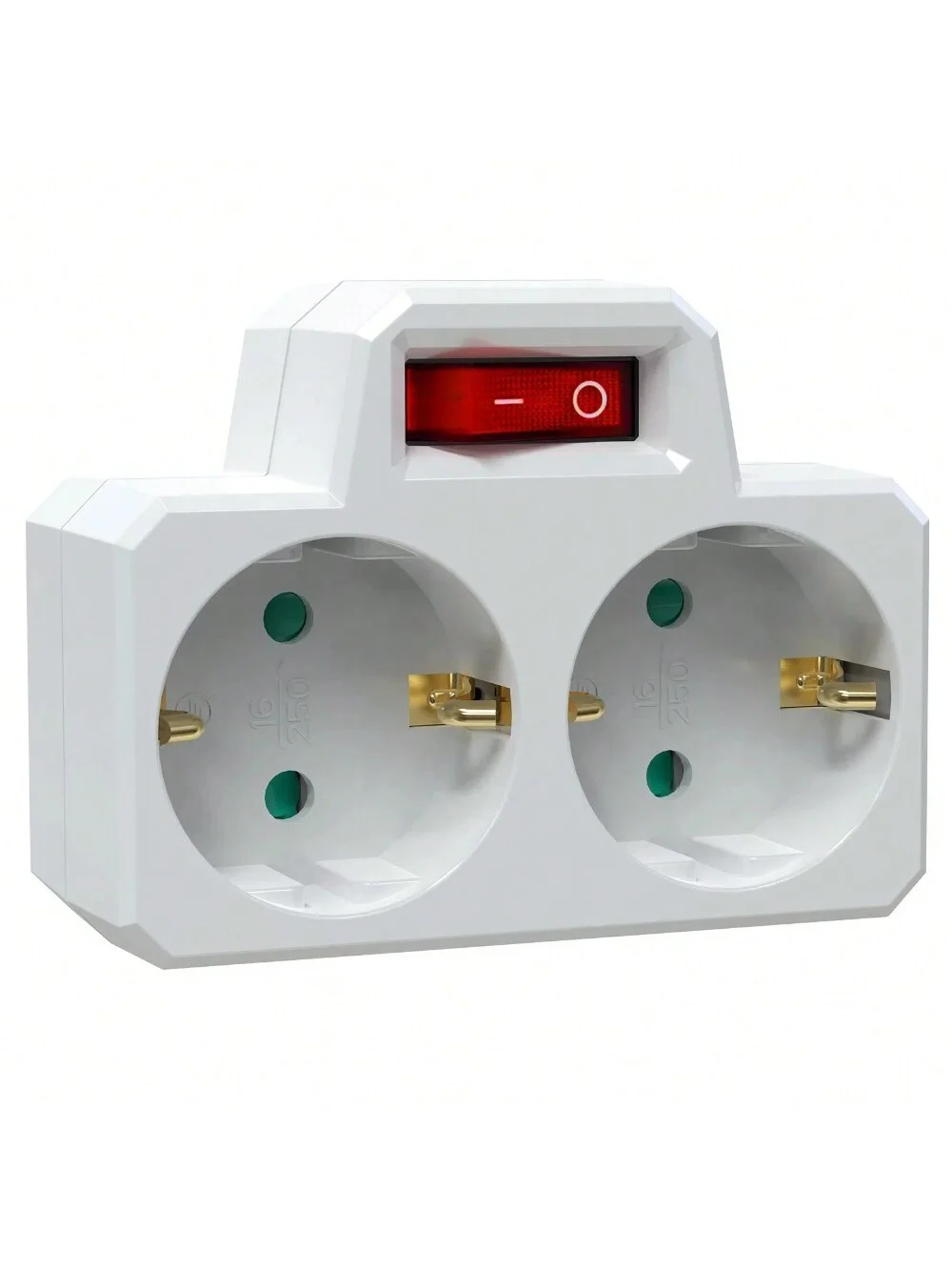 Double Plug Sockets Adapter With ON/OFF Switch European Standard Power Conversion Plug Multiple Socket Wall Outlet For home