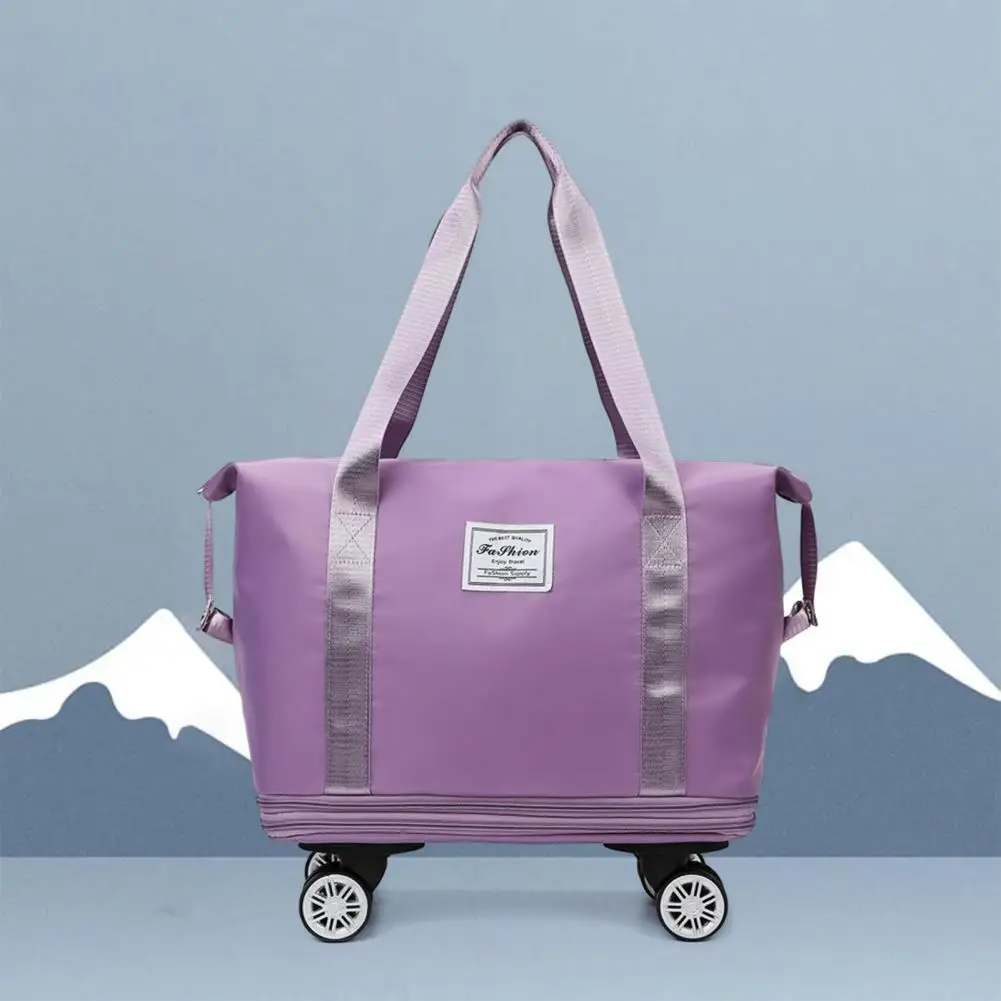 Travel Shoulder Bag Travel Duffel Bag with Detachable Wheels Capacity Waterproof Oxford Cloth Luggage Outdoor Gym Overnight