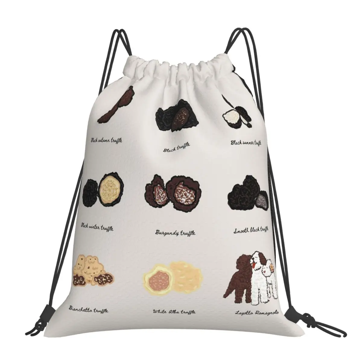 Truffle Hunter Backpacks Casual Portable Drawstring Bags Sports Bag Book Bags For Man Woman School