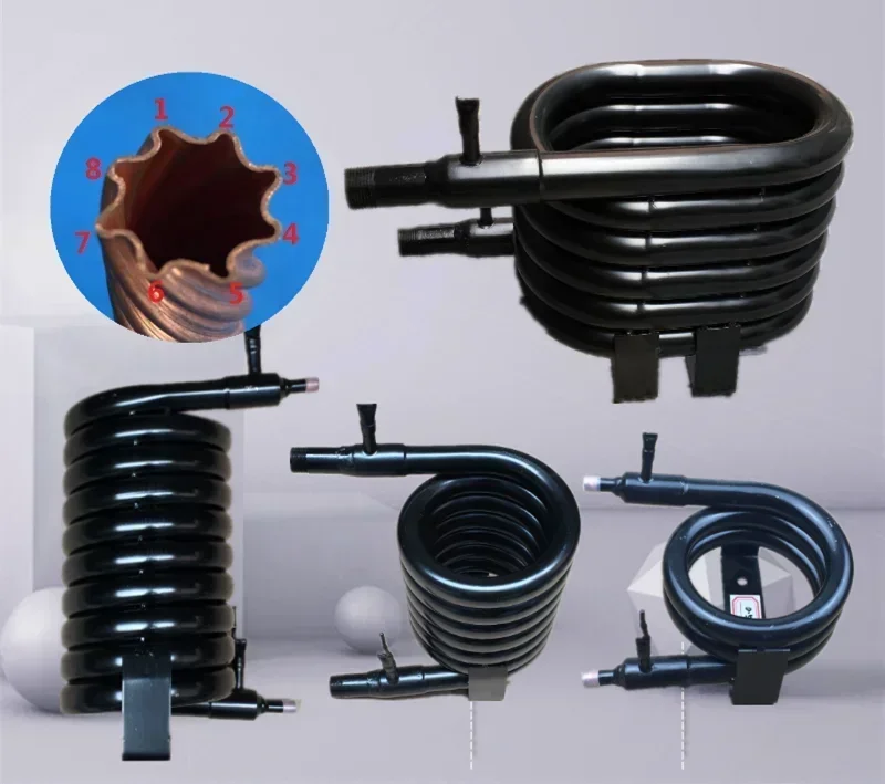 heat pump heat exchanger, 0.5H P fresh water cooling pipe. Coil heat exchanger, ice maker serpentine condenser, air conditioning