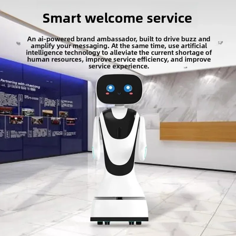 Intelligent reception robot, exhibition hall explains welcome reception