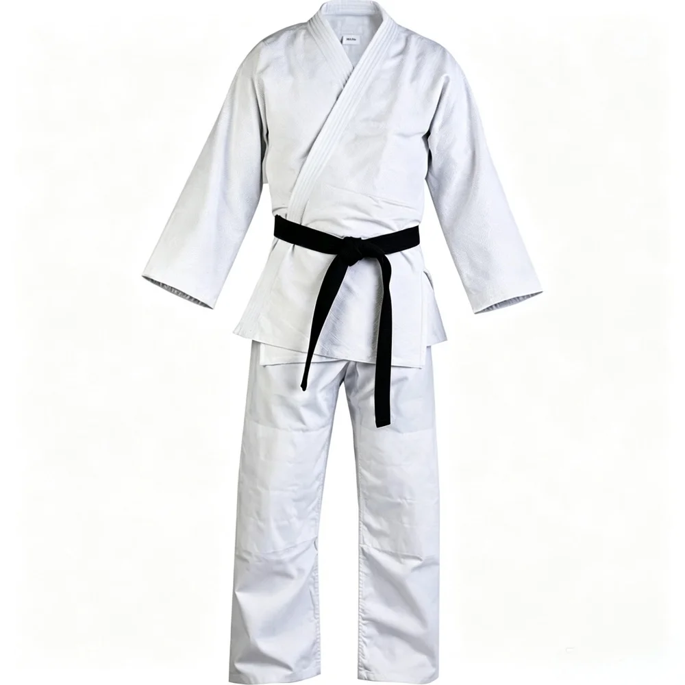 800GSM Thick Cotton Judo Uniform Professional Competition Judo Gi Adult Martial Arts Training Suit White & Blue with Free Belt