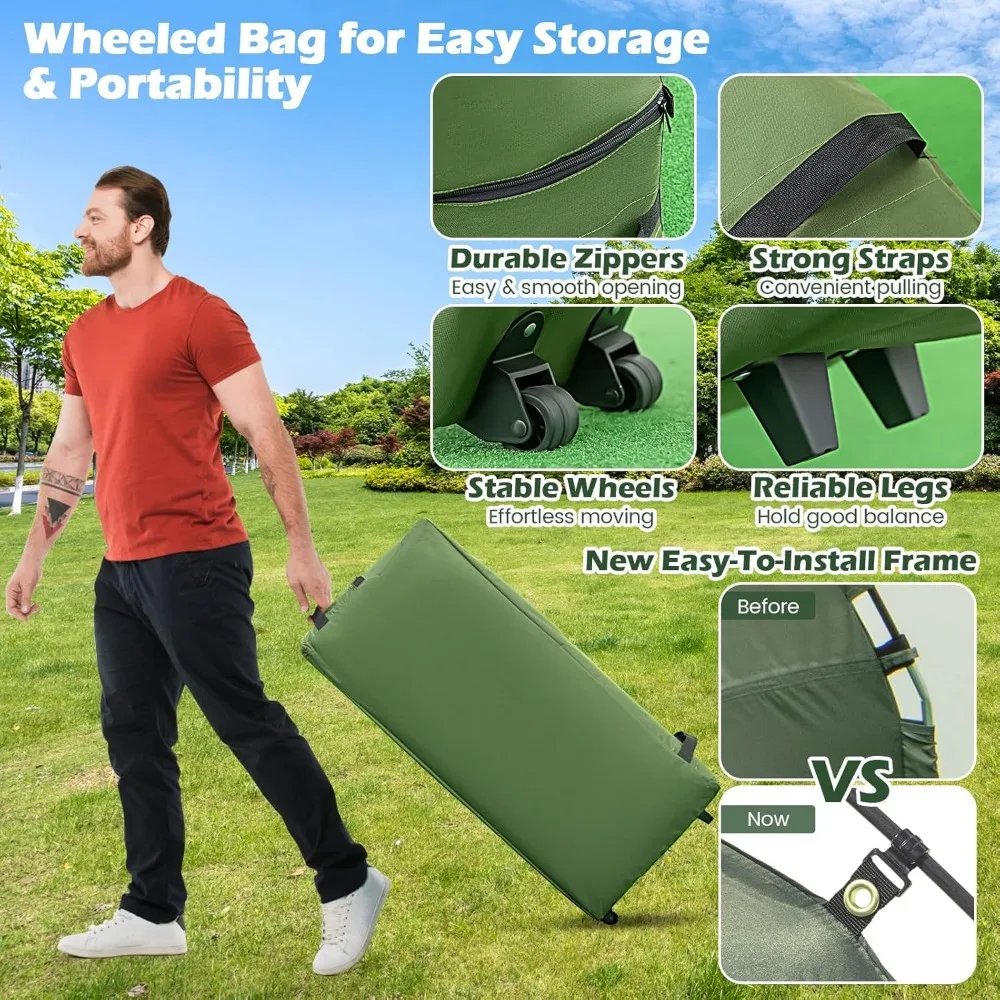 خيمة تخييم جيجاتنت تتسع لـ 4 أشخاص: واسعة وخفيفة الوزن ومتينة للمغامرات الخارجية - مقاومة للطقس ومقاومة للهب للمشي لمسافات طويلة