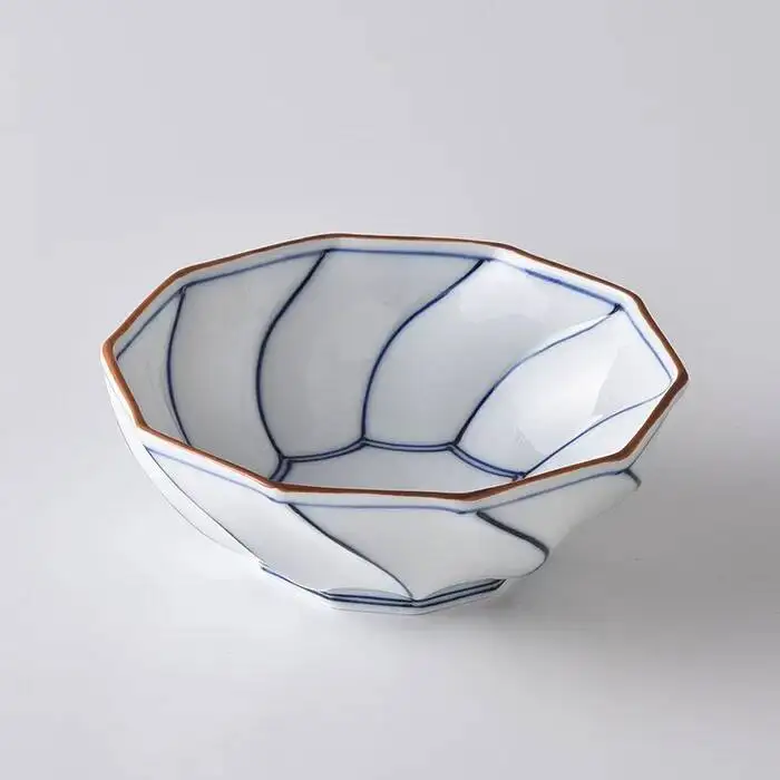 Three Types Of Japanese Imported Arita Ware Polygonal Small Bowls, Hand-Painted Bowls And Plates From Zelin Kiln
