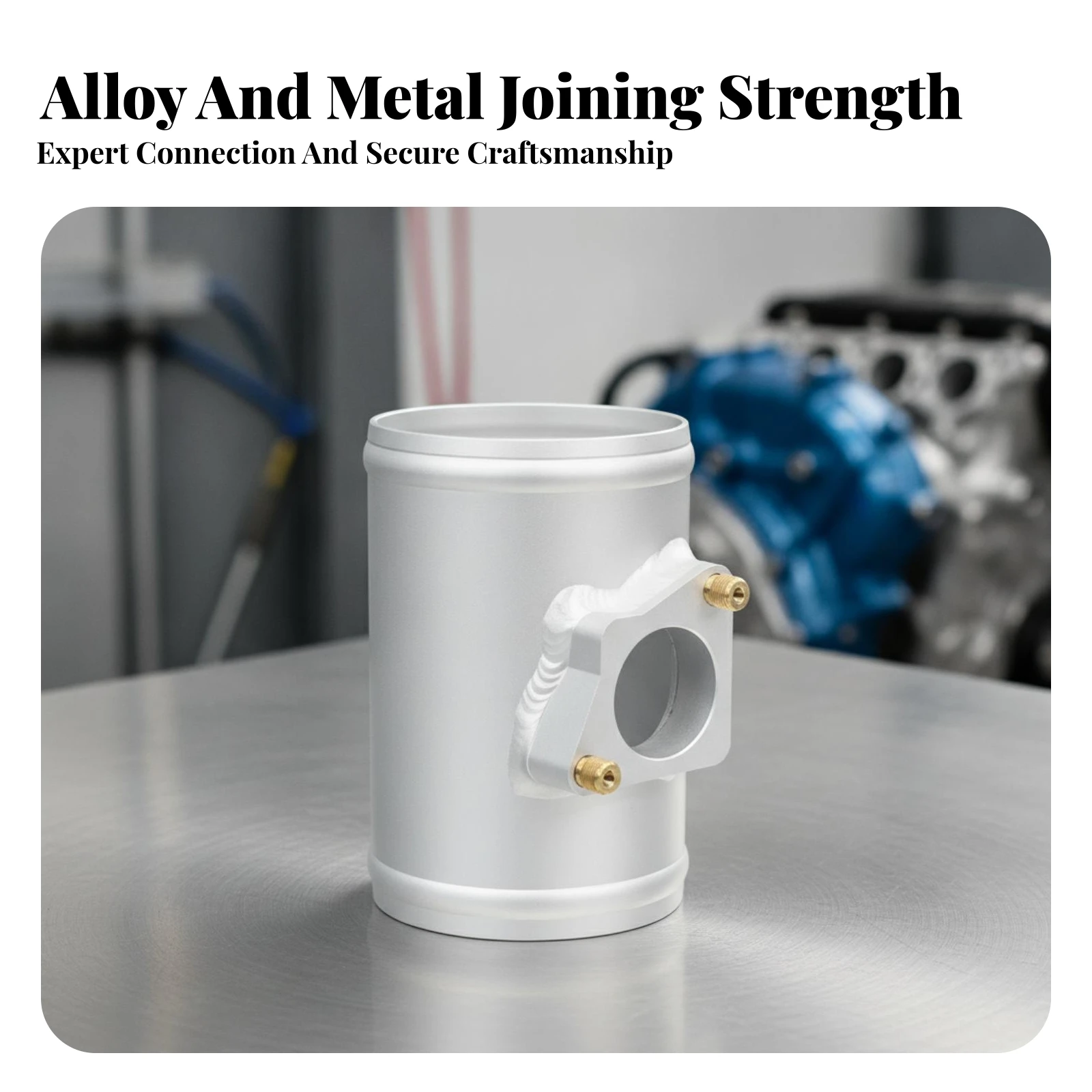 MAF Sensor Mount Tube Smooth Finish Sensor Flange Base Intake Pipe Flange Welded Mass Air Circulation Adapter Raised Lip Edges
