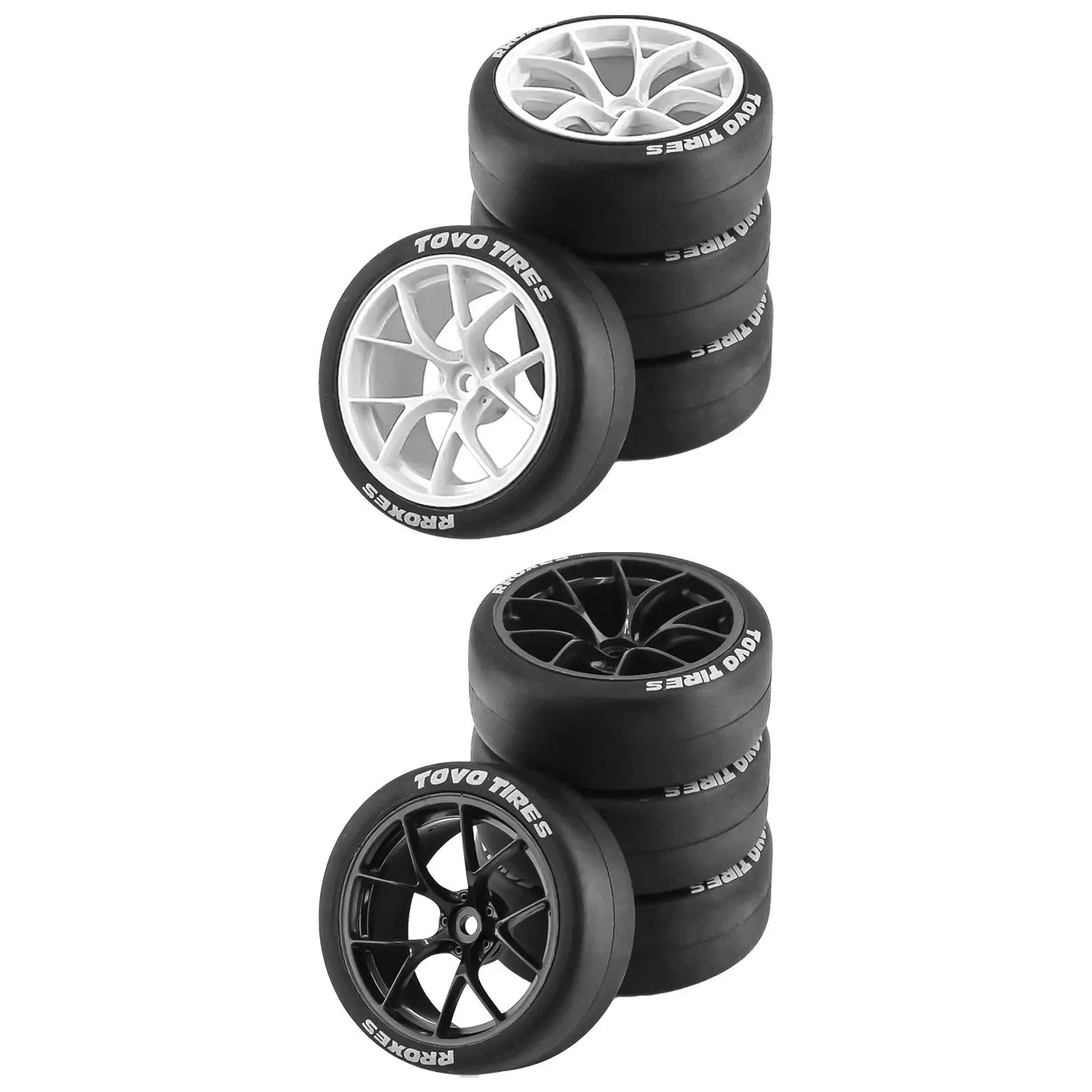 4x RC Car Rally Drift Tyres Durable for XV01 1/10 on Road Drift Touring Car