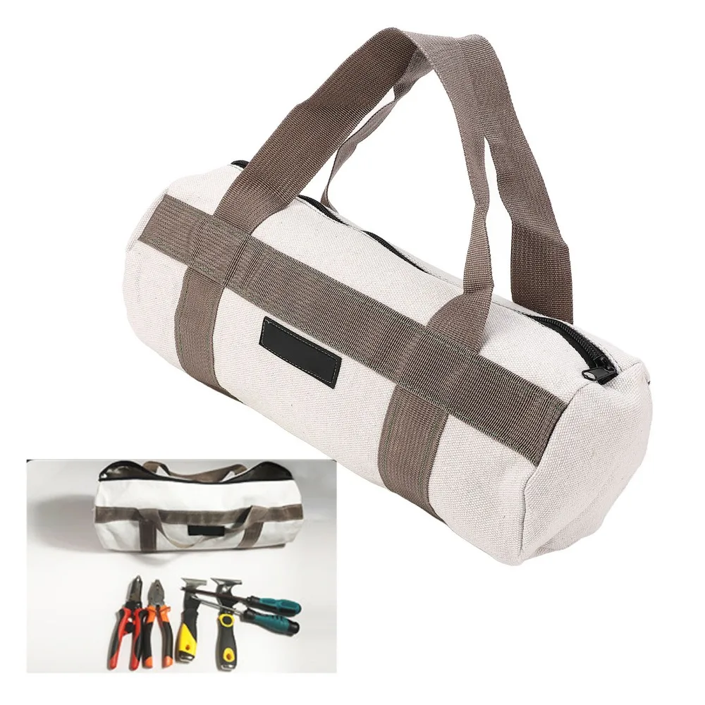 Heavy Duty Tool Tote Bag 15 inch/19 inch Canvas Tool Organizer Portable Wide Mouth Grill Utensil Storage