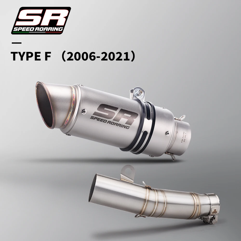 Slip On For Yamaha YZF R6 YZF-6R 2006 - 2023 Years Motorcycle Exhaust System Middle Mid Link Pipe Connect 60mm Muffler Moto Tube