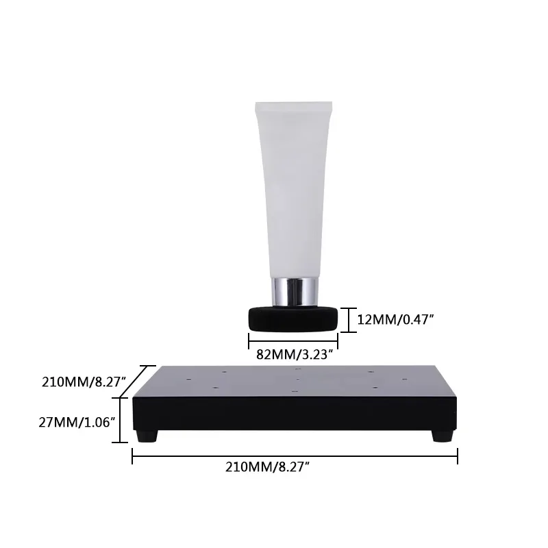 for Trade Show Maglev Floating Display Stand 400g Load Portable  Own Label LED Product Display Cabinet