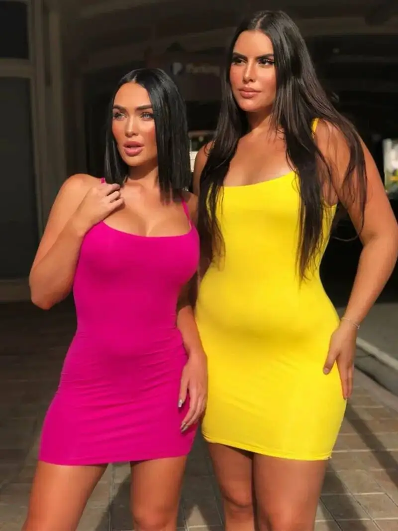 프린트 스트레치 스파게티 스트랩 바디콘 드레스 여성 오버사이즈 민소매 슬림 드레스 클럽 파티 베스티도 플러스 사이즈 탑스 Z7CV