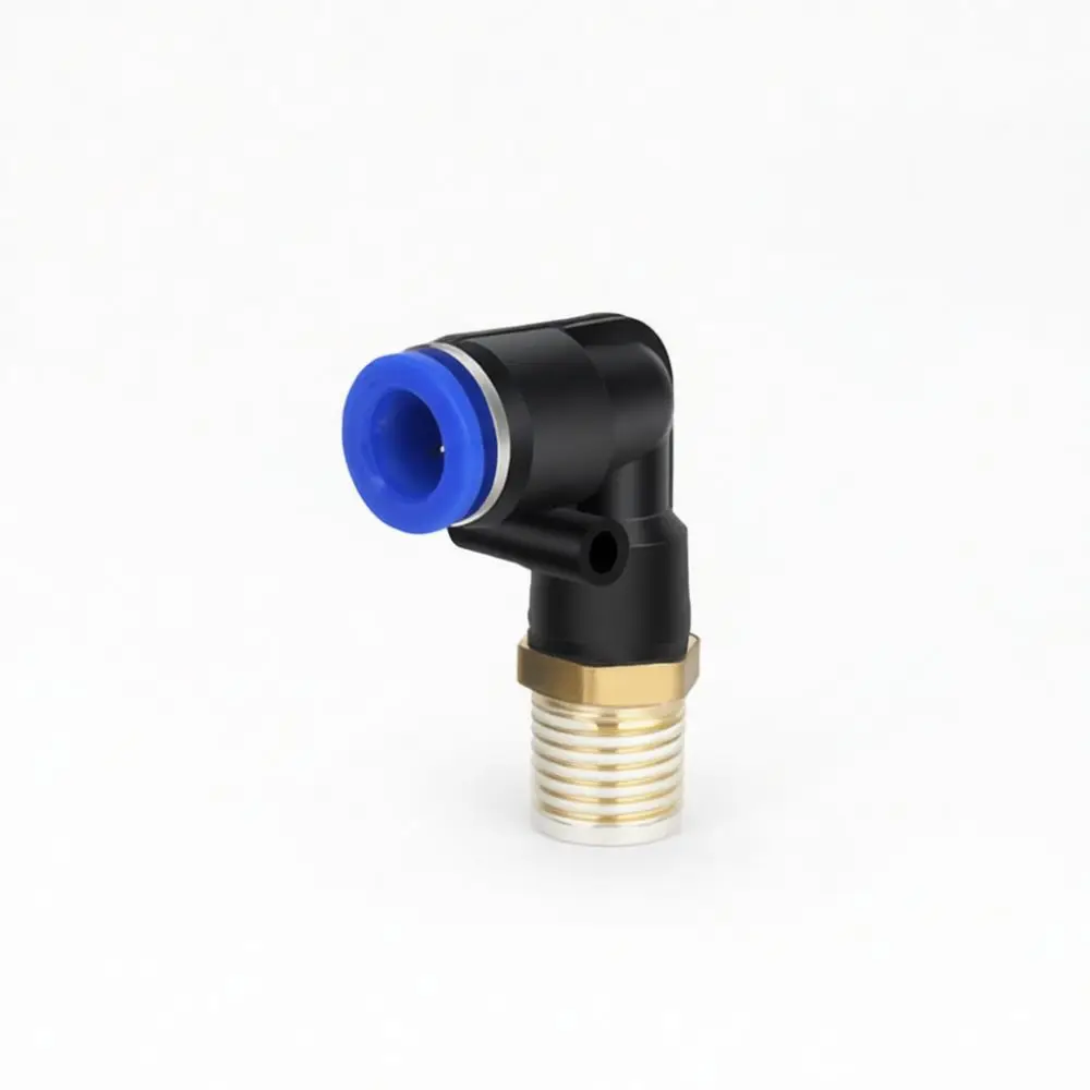 Quick Install Pneumatic Fitting L Shape Adapter Air Hose Coupling Plastic Threaded Connector Industrial Automation Air Parts