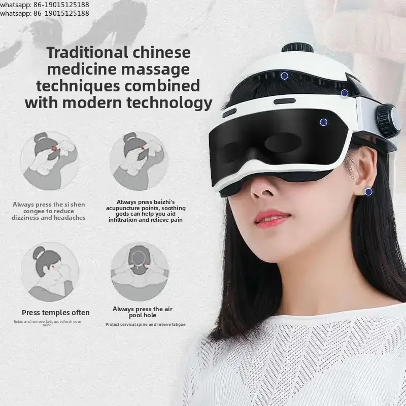 Factory Direct 2026 New integrated head and eye massager device, massager helmet, head treatment and beauty equipment