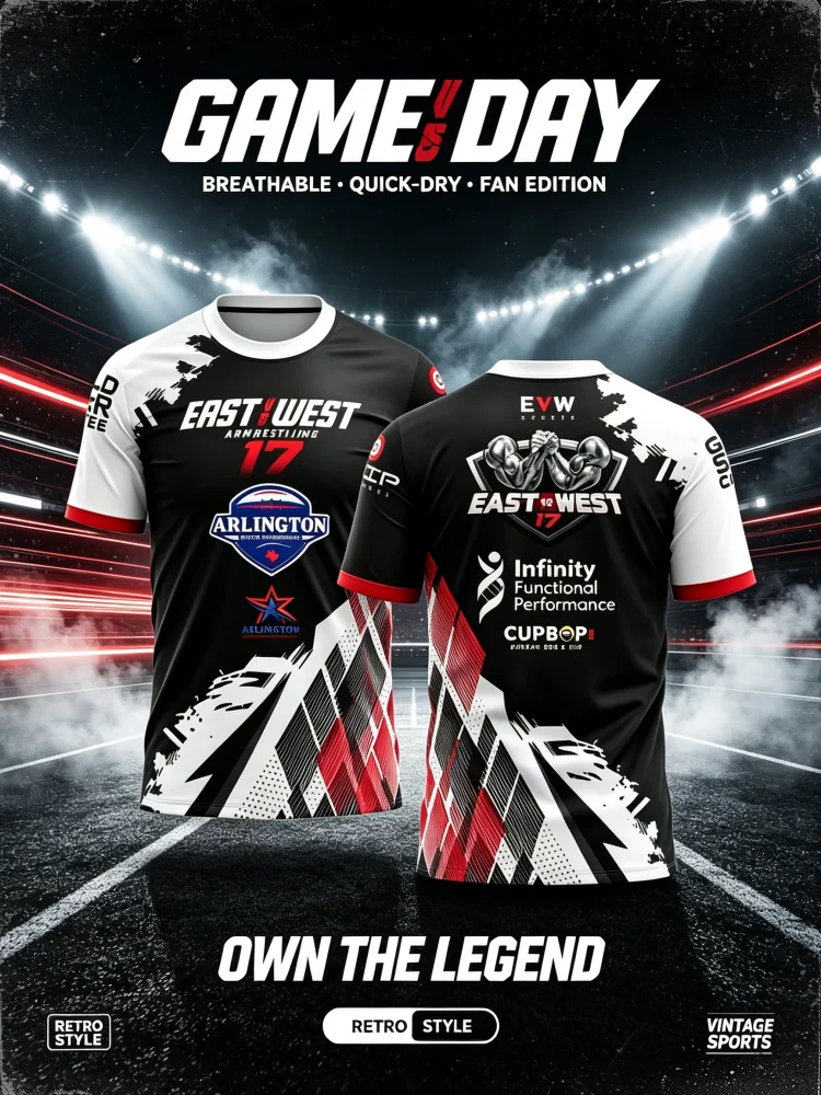 2026 Summer The East Vs West Series 3D Printed Jersey Fans Sports Short Sleeved T-shirt Breathable Quick Drying Family Kids Tees