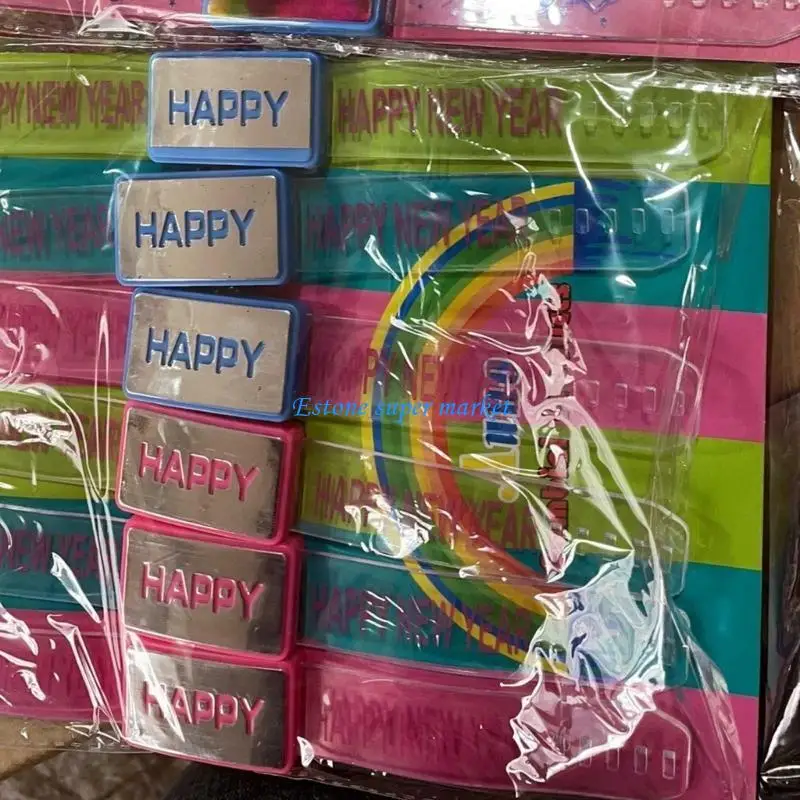 090B クリスマスパーティープラスチックブレスレット子供パーティーの記念品面白いライトアップブレスレット