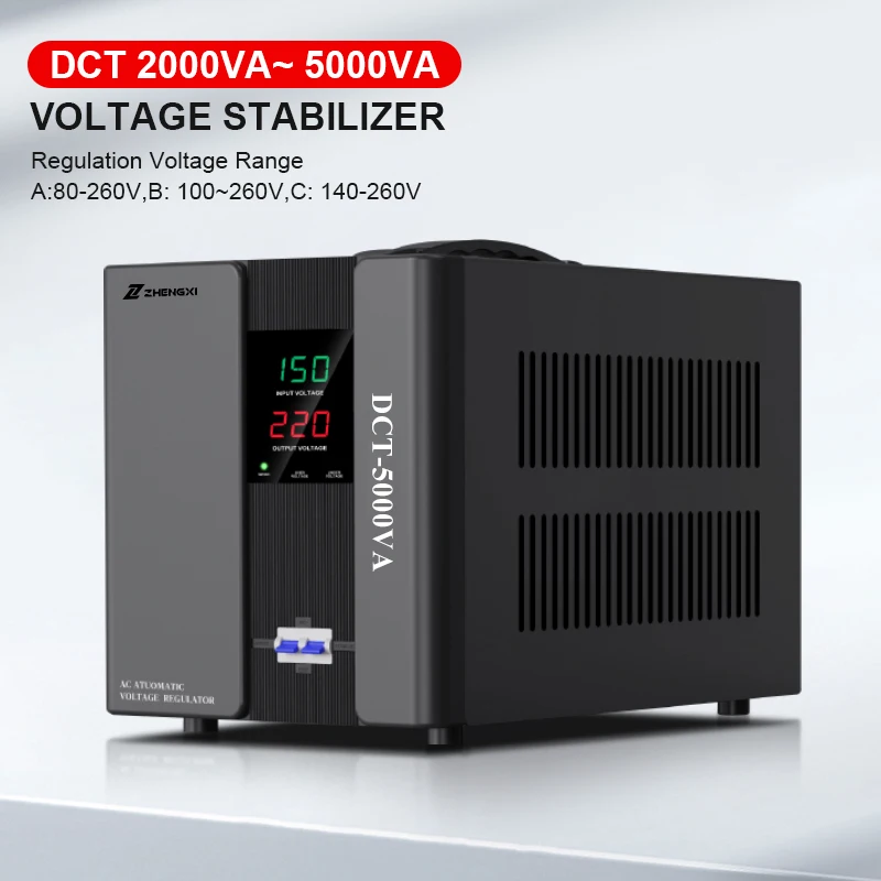 Regulator penstabil tegangan listrik otomatis, persediaan daya fase tunggal AVR 1000VA 2000VA 30000VA 5000VA 220V