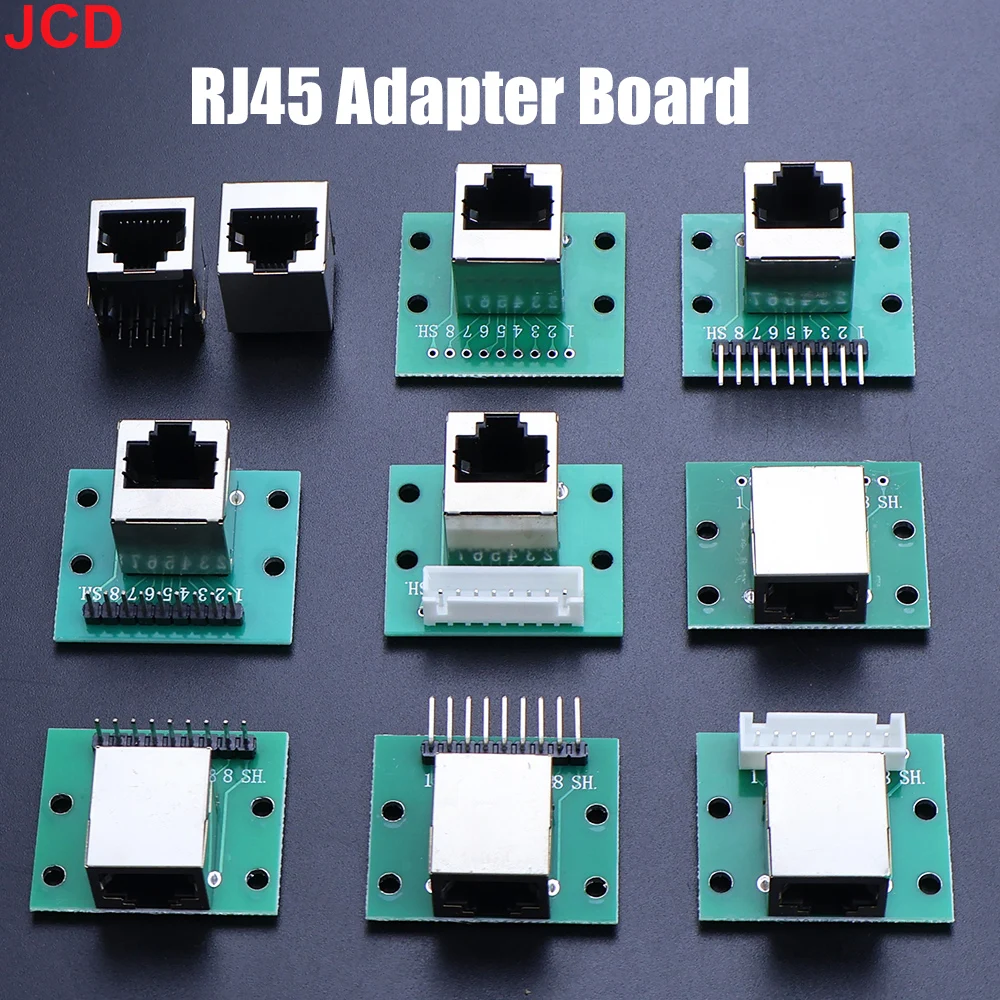 JCD 1piece RJ45 Adapter Board To XH2.54 Modular Ethernet Connector Adapter Network Interface + Breakout Board + Pin Header