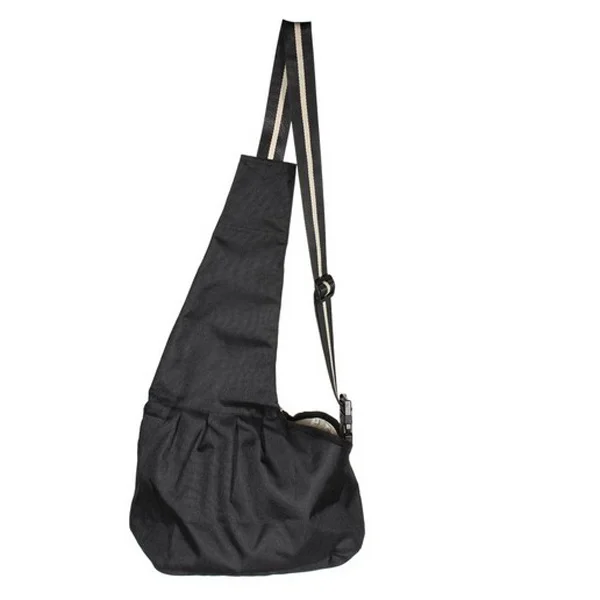 

Oxford Cloth Single-Shoulder Pet Carrier Bag Size S Black Breathable Dog Cat Sling Bag Adjustable Strap Safe Hook Design