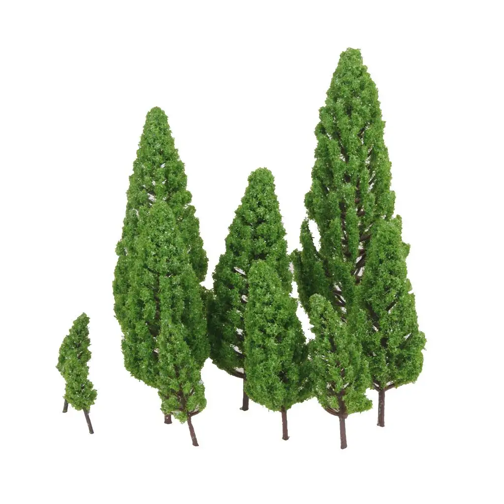 

Assorted Model Trees for Train Layouts and Dioramas - Set of 10