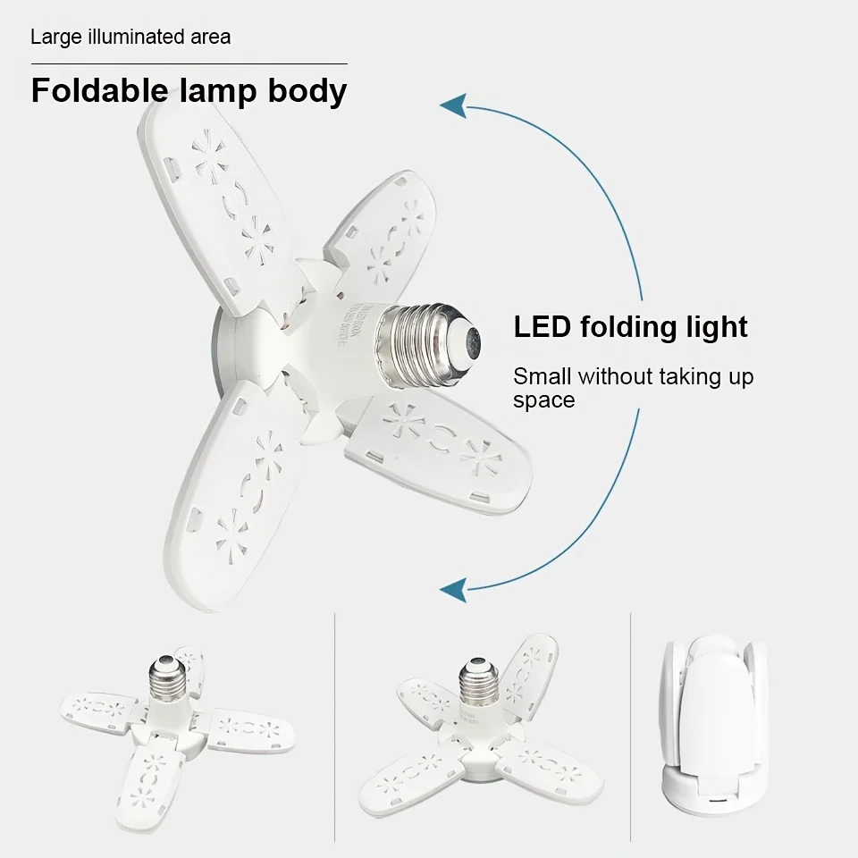 E27 Lâmpada LED Fan Blade Timing Lamp AC110-265V 28W Lâmpada Led Dobrável Lampada Para Casa Luz De Teto Com Controle Remoto