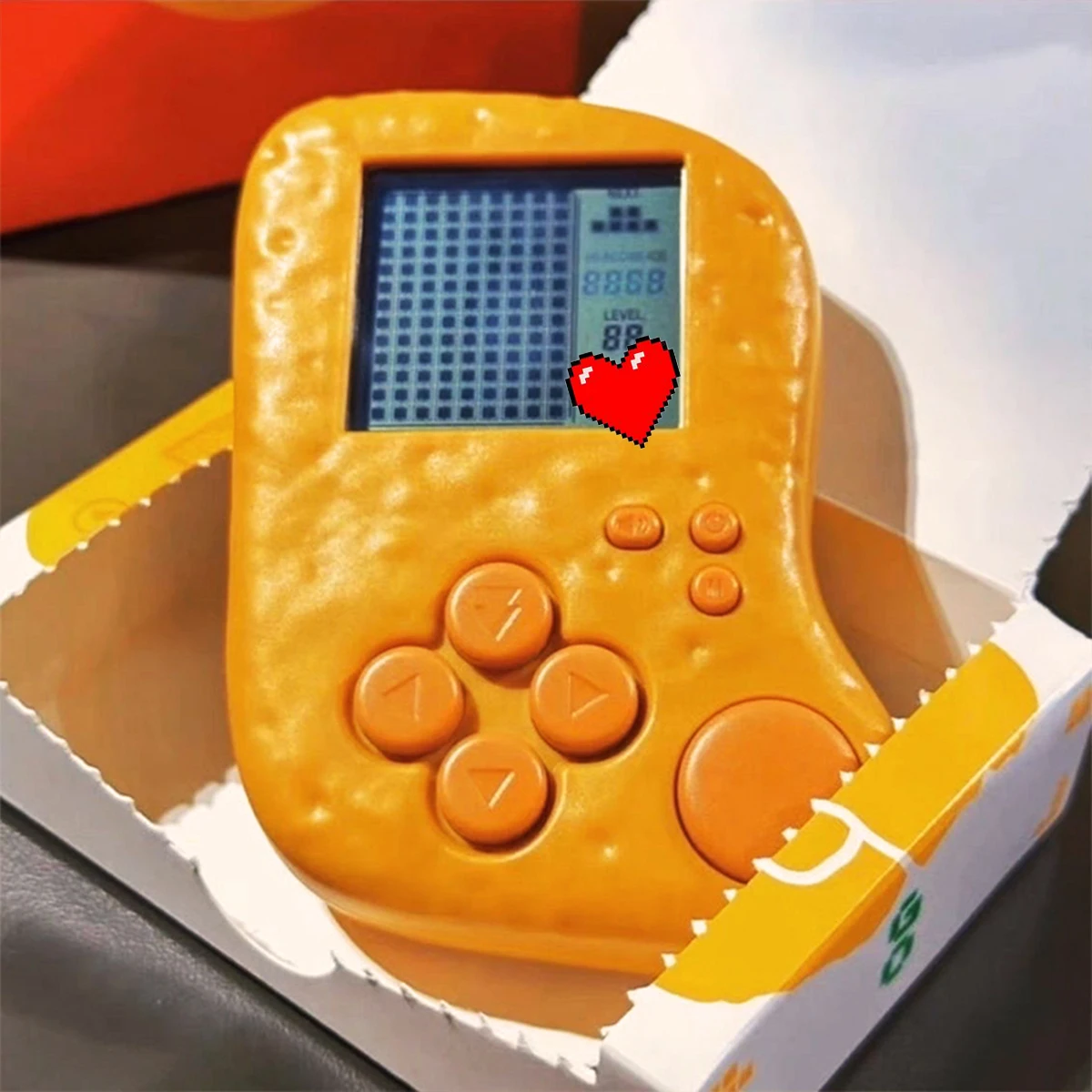 McNuggets Fried Chicken McDonald's Gameboy Peripheral Toys Tetris Handheld Console Collection Mini Children Gift Fun Play Game