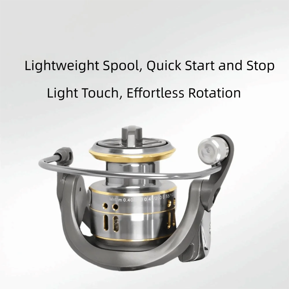 Max Drag 30KG Angelrolle mit Rechts-/Linksgriff, No-Gap-Design, Spinnrolle, weicher Gummigriff, Metallspule – Detail 11