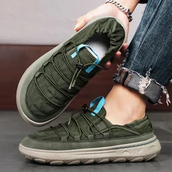 Men's Solid Colour Vulcanised Shoes Casual Non-slip Flats Spring Autumn Soft Sole Comfortable Trainers Thick Sole Sneakers