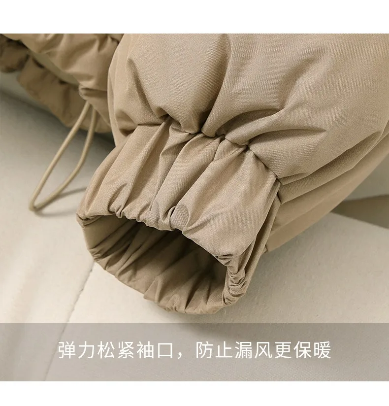 Hooded Thick Coat Short Length Urban Style with Loose Fit Long Sleeve Regular Sleeve Commuter Chic Zipper Closure Women Coats