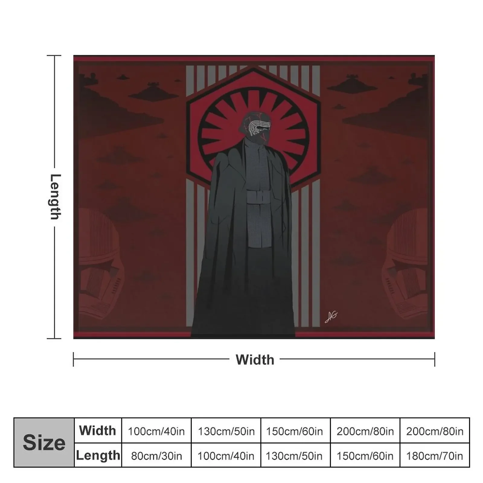 Kylo ren Throw Blanket Thins Luxury Designer Furry Blankets