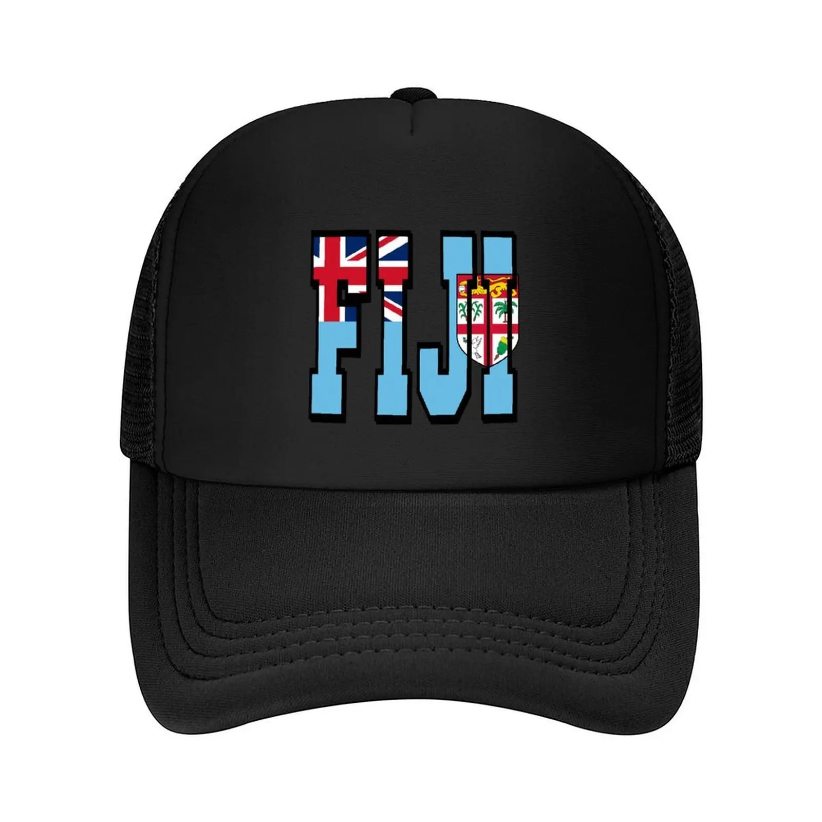 

Fiji Country Flag Typography Baseball Cap Wild Ball Hat Funny hats Luxury Hat Sun Cap Mens Caps Women's