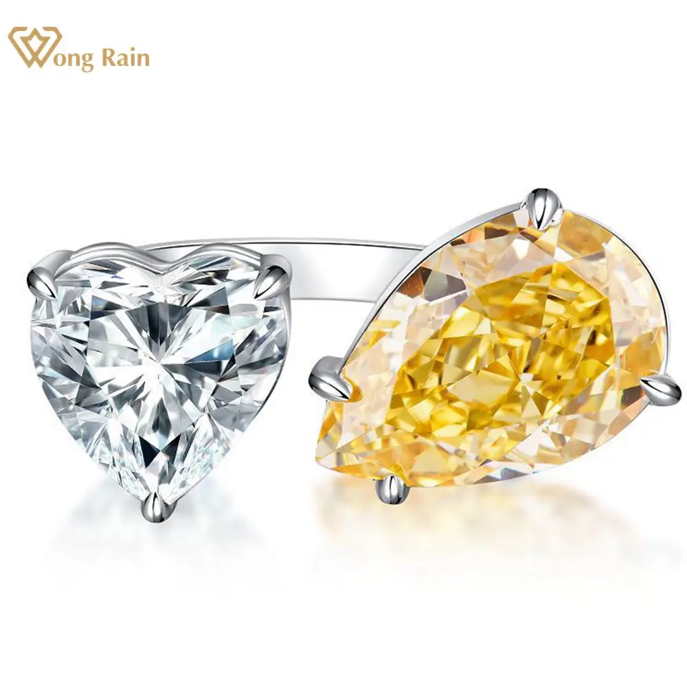 

Wong Rain 925 Sterling Silver Crushed Ice Cut Lab Sapphire Citrine High Carbon Diamonds Gemstone Ring Fine Jewelry Wholesale