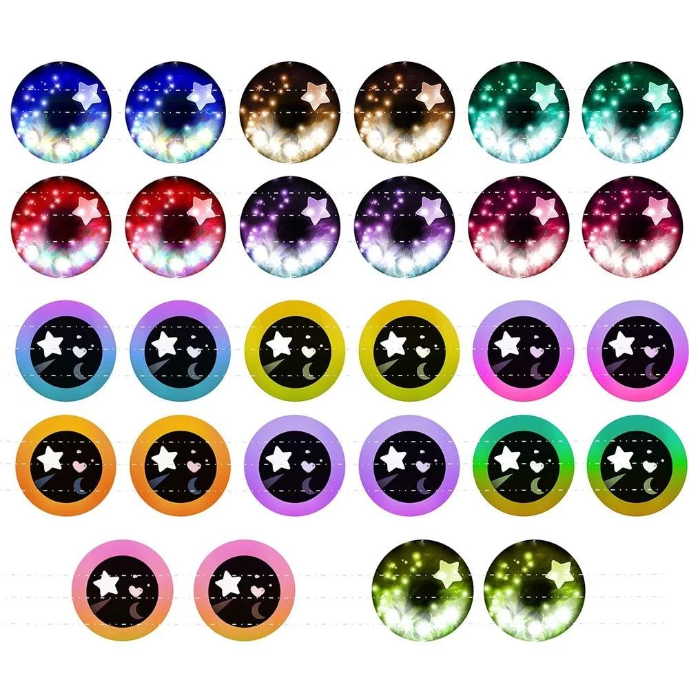 25Pairs 6/8/10mm Doll Glass Eye Round Dragon Cat Eyes In Pairs Flatback Cabochons Decoration Keychain DIY Accessories