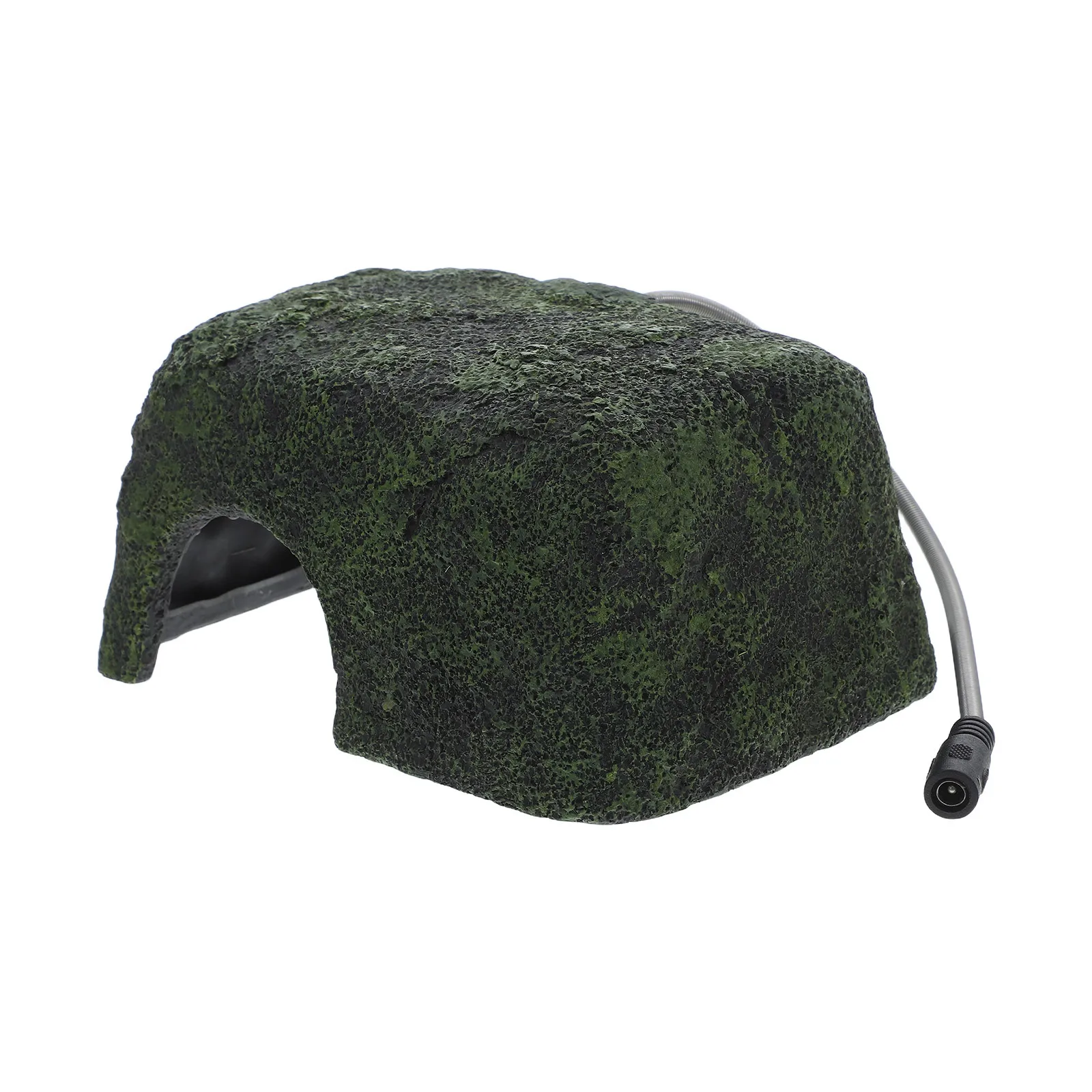 

Heated Reptile Cave Resin Small Reptile Hide Simulation Rock Shelter with Built-in Heating for Tank Cave Decor for Tank