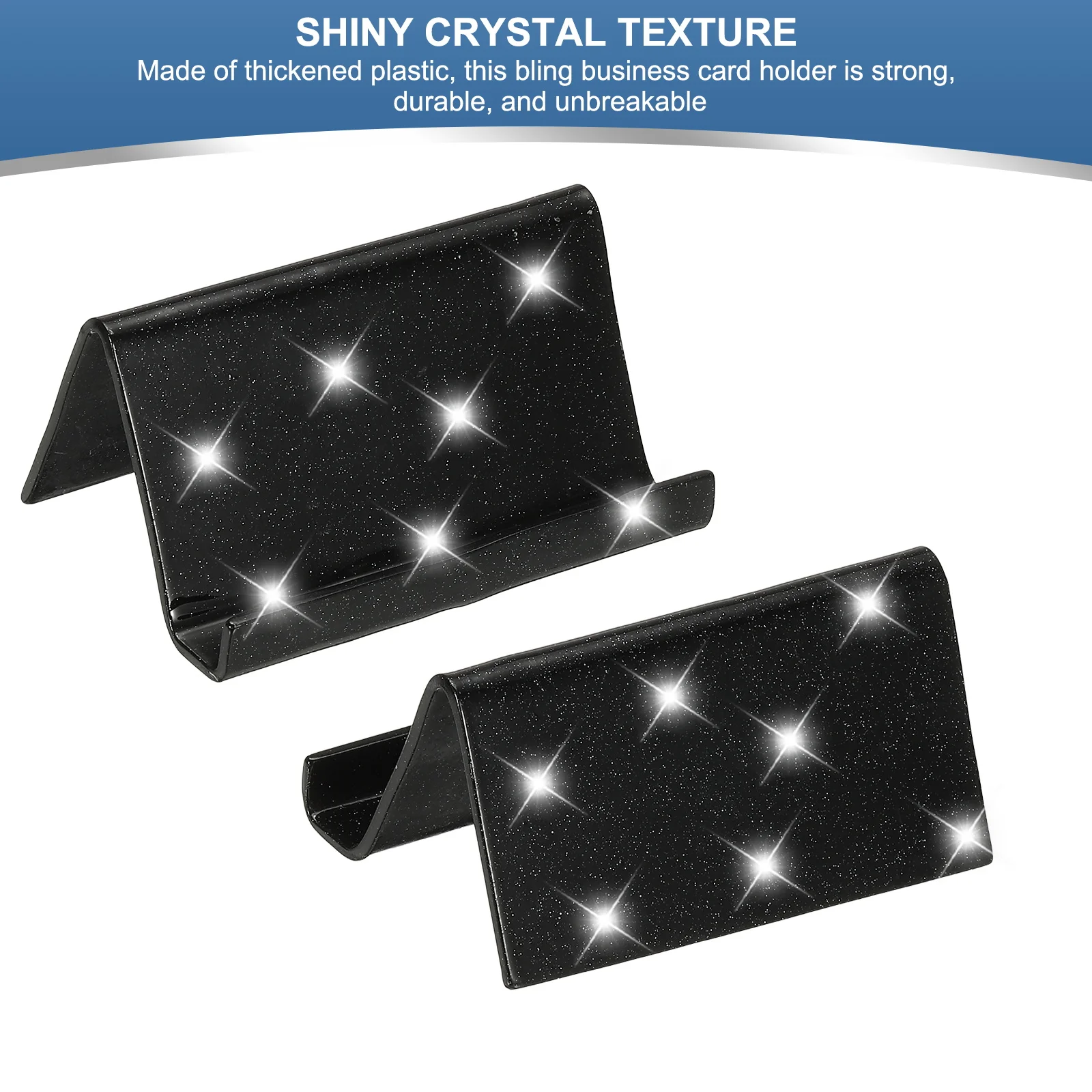 Acryl Visitekaartjes Houder Glitter Kleur Naam Kaart Display Stand Organizer Presentatie Kaarthouder Kantoor Tafel Accessoires