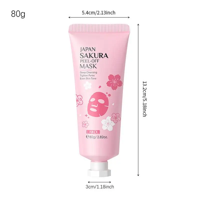 Masque facial éclaircissant Sakura Masade, produit de soin de la peau, pour une peau radieuse et lisse pour tous, 80g