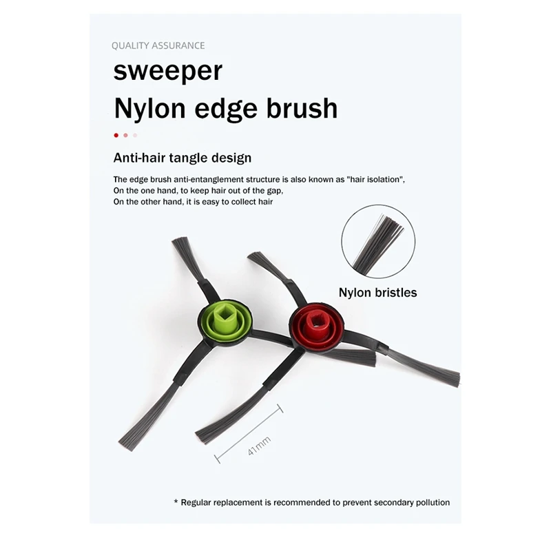 2 Piece Robot Vacuum Cleaner Sweeper Side Brush Replacement Parts Sweeping Robot Accessories For Ecovacs X1