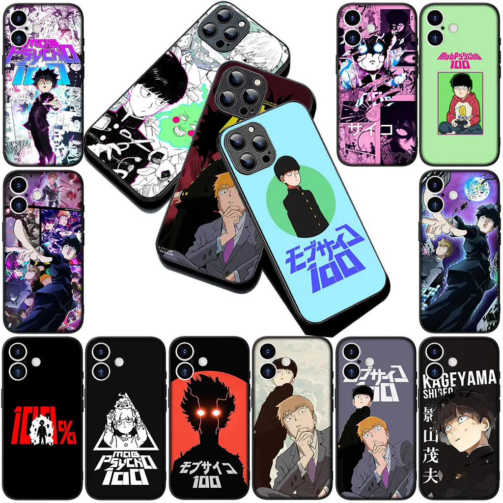 Чехол для телефона Mob Psycho 100 для Apple iPhone 17 Pro XS Max Air 8 7 6 Plus X 5 + SE 2022 SE2 7+ Гибкий корпус Чехол для телефона Mob Psycho 100 для Apple iPhone 17 Pro XS Max Air 8 7 6 Plus X 5 + SE 2022 SE2 7+ Гибкий корпус