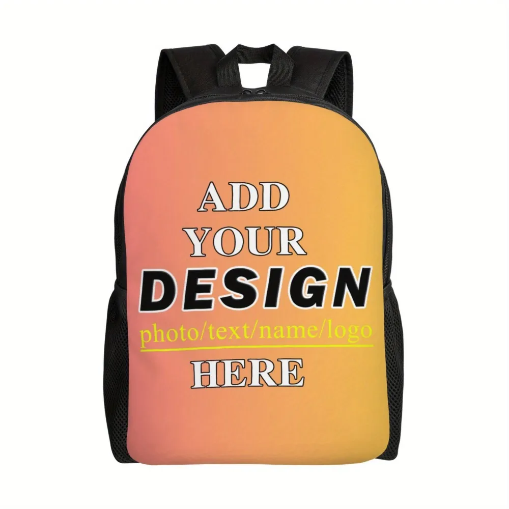 Custom Backpack Personalized Laptop Backpack Design Photo Image Casual Large Capacity Bag for Men Women
