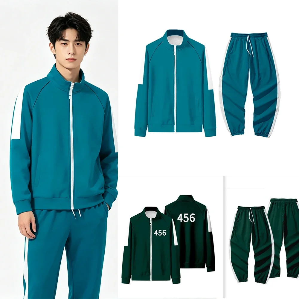

Anime Horro Calamari Cosplay Game Korean Drama Costume Men Sport Sweatshirt Hoodie Jacket Two Piece Set Party Clothe